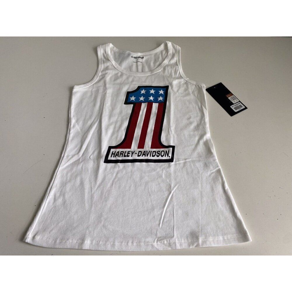 HARLEY DAVIDSON 99109-22VW TANK KNIT OFF WHITE Ultra Classic #1 Women’s Sz M NEW